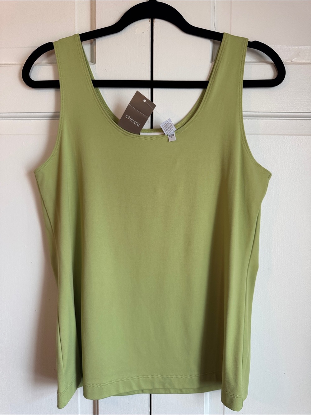 NWT Chico's Light Green Scoop Neck Tank Size 1 (S) Versatile!